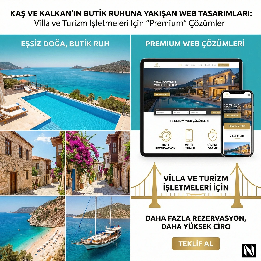 Web Designs Befitting the Boutique Spirit of Kaş and Kalkan: 'Premium' Solutions for Villa and Tourism Businesses
