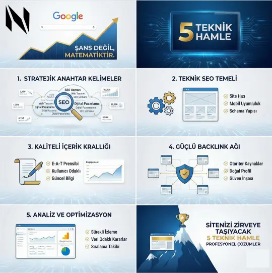 Google'da 1. Sıraya Çıkmak Şans Değil, Matematiktir: Sitenizi Zirveye Taşıyacak 5 Teknik Hamle