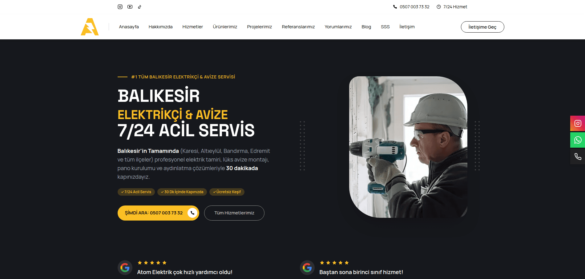 Atom Elektrik: Google Maps ve Yerel SEO ile Telefon Trafiği Rekoru