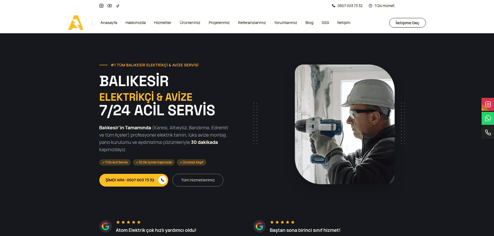 Atom Elektrik: Google Maps ve Yerel SEO ile Telefon Trafiği Rekoru