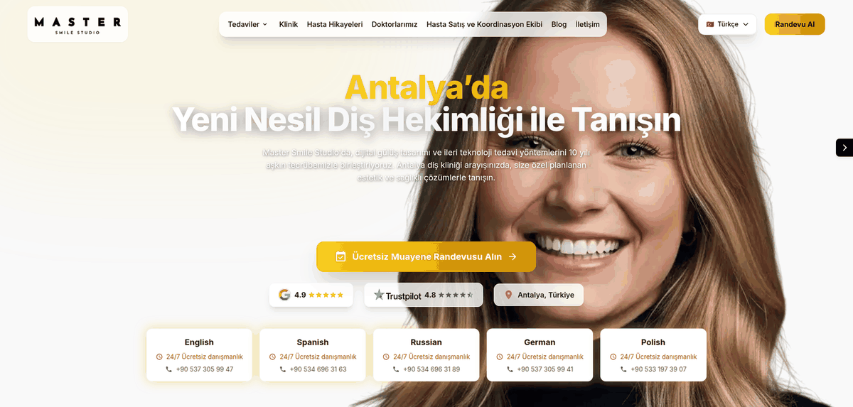 Master Smile Studio: Sağlık Turizminde Premium Dijital Dönüşüm